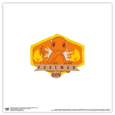 Gallery Pops Pokemon - Peaceful Nature Charmander Badge Artwork Wall Art, Unframed Version, 12" x 12"