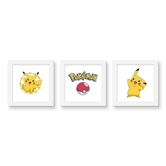 Gallery Pops Pokémon - Pikachu Wall Art Bundle (3-Pack)