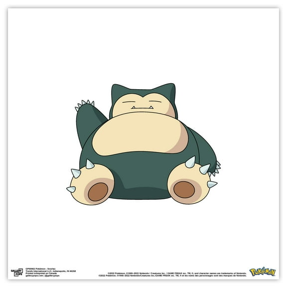Gallery Pops Pokemon - Snorlax Wall Art, Unframed Version, 12" x 12"