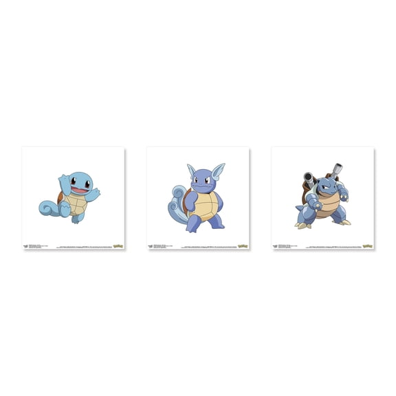 Gallery Pops Pokemon - Squirtle Evolutions Wall Art Bundle (3-Pack)
