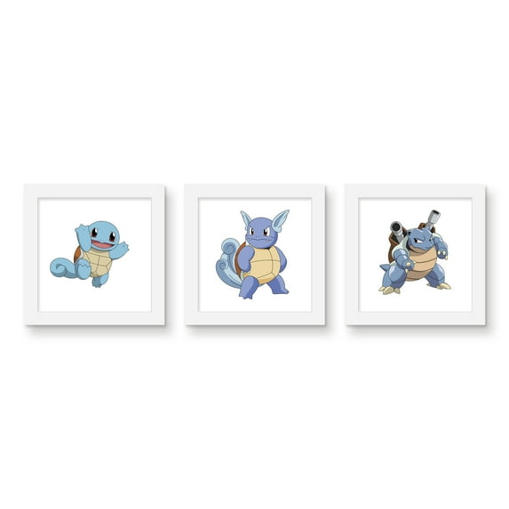 Gallery Pops Pokémon - Squirtle Evolutions Wall Art Bundle (3-Pack)