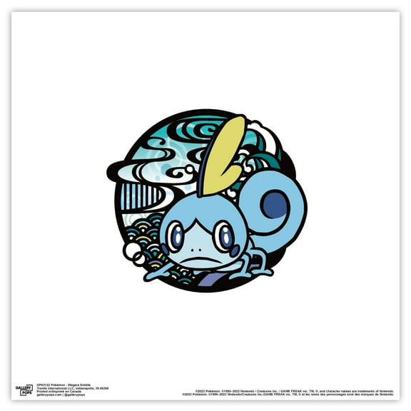 Gallery Pops Pokemon - Wagara Sobble Wall Art, Unframed Version, 12" x 12"