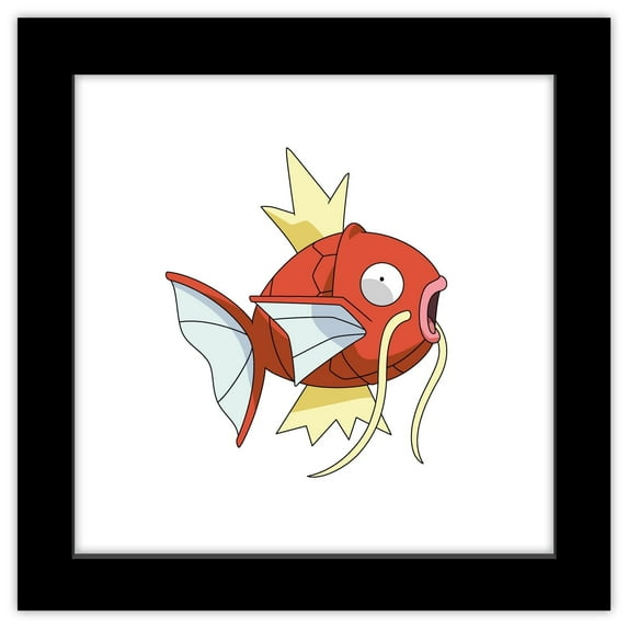 Gallery Pops Pokemon - Magikarp Wall Art, Black Framed Version, 12" x 12"
