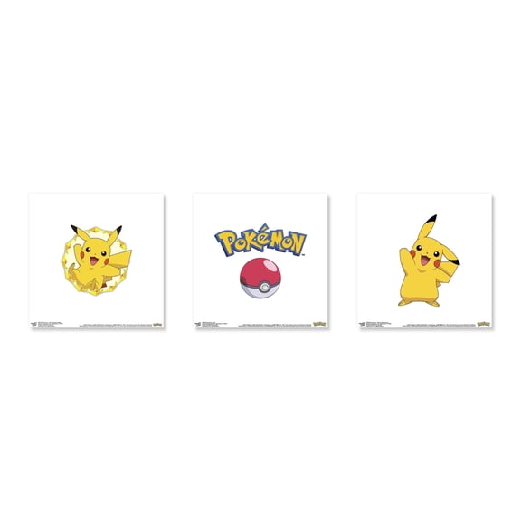 Gallery Pops Pokemon - Pikachu Wall Art Bundle (3-Pack)