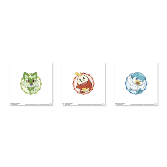 Gallery Pops Pokemon - Scarlet Violet Sparkle Wall Art Bundle (3-Pack)
