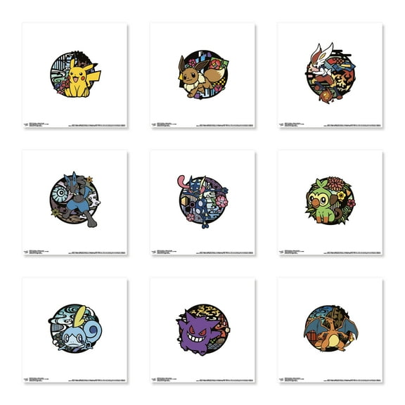 Gallery Pops Pokemon - Wagara Wall Art Bundle (8-Pack)
