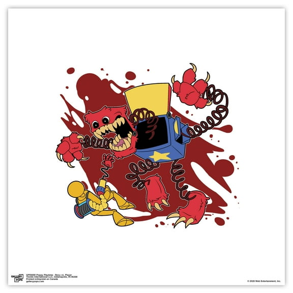 Gallery Pops Poppy Playtime - Boxy vs. Player Wall Art, Unframed Version, 12" x 12"