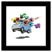 Gallery Pops Poppy Playtime: Chapter 3 - Cartoon Joyride Wall Art, Black Framed Version, 12" x 12"