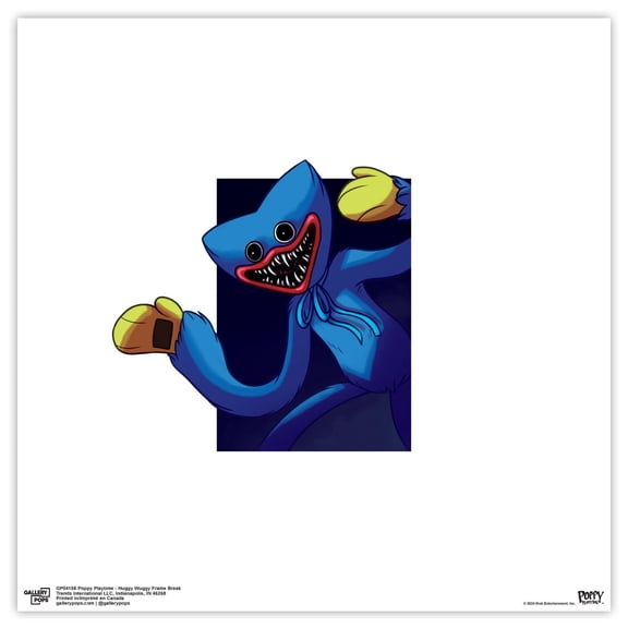 Gallery Pops Poppy Playtime - Huggy Wuggy Frame Break Wall Art, Unframed Version, 12" x 12"