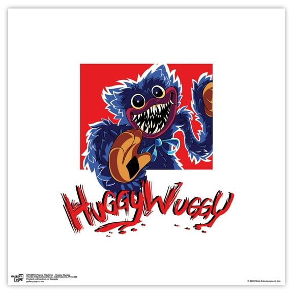 Gallery Pops Poppy Playtime - Huggy Wuggy Wall Art, Unframed Version, 12" x 12"