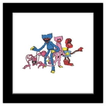 Gallery Pops Poppy Playtime - Playtime Group Wall Art, Black Framed Version, 12" x 12"