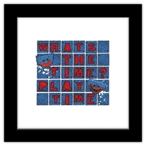 Gallery Pops Poppy Playtime - What's The Time? Wall Art, Black Framed Version, 12" x 12"