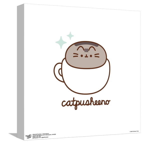 Gallery Pops Pusheen - Catpusheeno Canvas Wall Art, Unframed Version, 12" x 12"