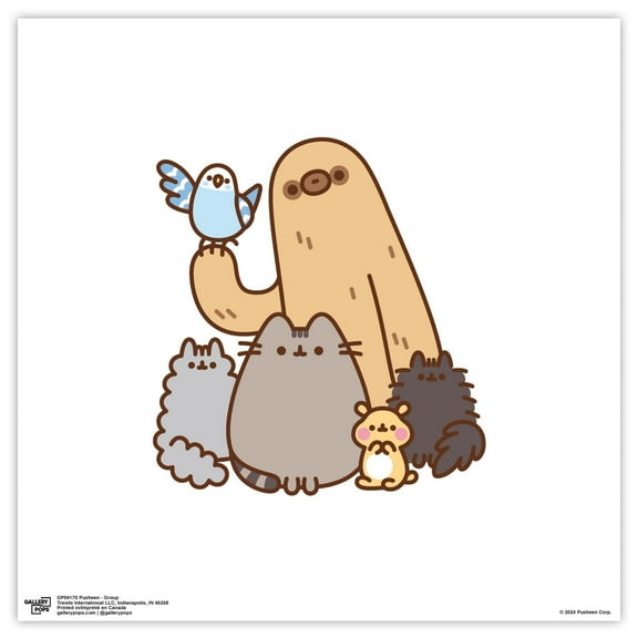 Gallery Pops Pusheen - Group Wall Art, Unframed Version, 12" x 12"