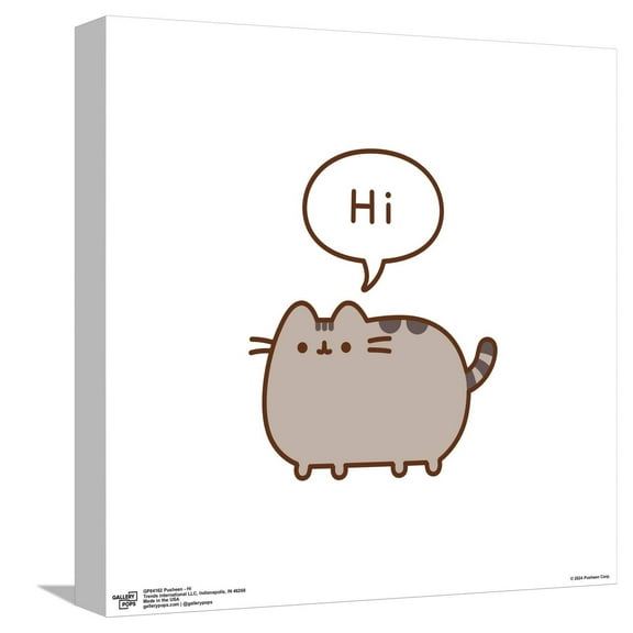 Gallery Pops Pusheen - Hi Canvas Wall Art, Unframed Version, 12" x 12"
