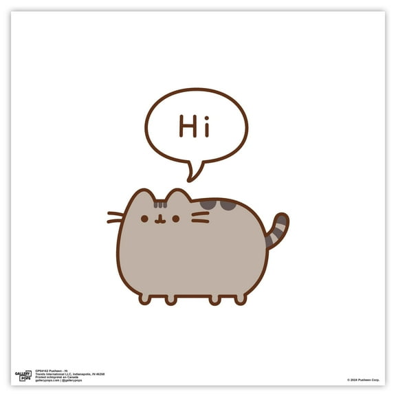 Gallery Pops Pusheen - Hi Wall Art, Unframed Version, 12" x 12"