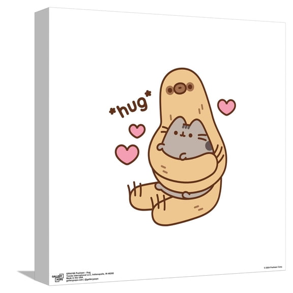 Gallery Pops Pusheen - Hug Canvas Wall Art, Unframed Version, 12" x 12"