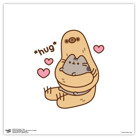 Gallery Pops Pusheen - Hug Wall Art, Unframed Version, 12" x 12"