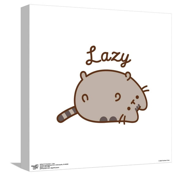 Gallery Pops Pusheen - Lazy Canvas Wall Art, Unframed Version, 12" x 12"