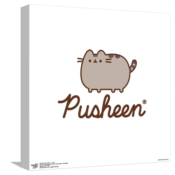 Gallery Pops Pusheen - Logo Canvas Wall Art, Unframed Version, 12" x 12"