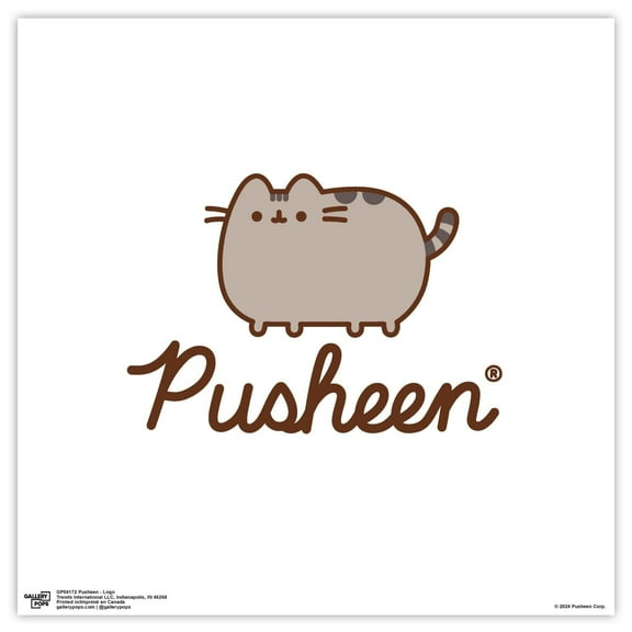 Gallery Pops Pusheen - Logo Wall Art, Unframed Version, 12" x 12"