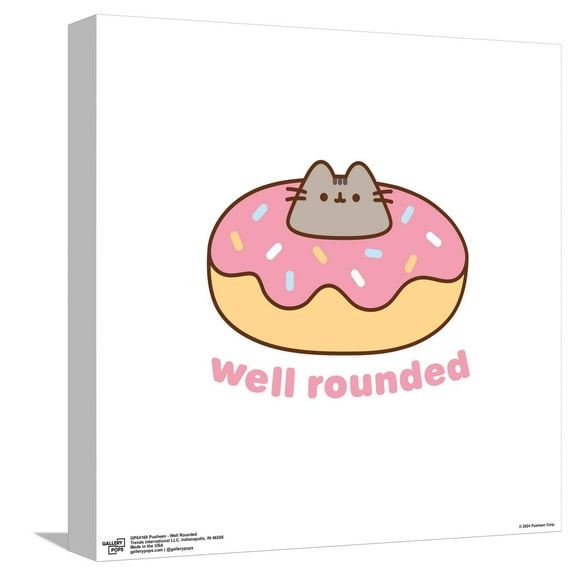 Gallery Pops Pusheen - Well Rounded Canvas Wall Art, Unframed Version, 12" x 12"