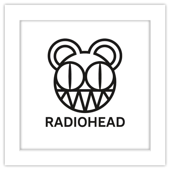 Gallery Pops® Radiohead - Bear Logo Wall Art, White Framed Version
