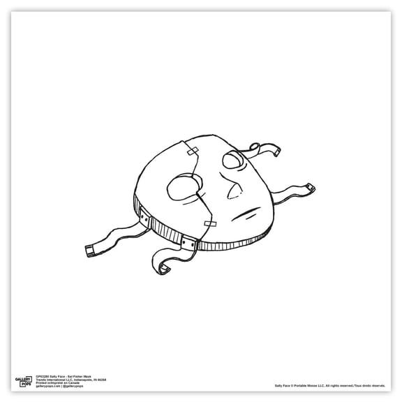 Gallery Pops Sally Face - Sal Fisher Mask Wall Art, Unframed Version, 12" x 12"