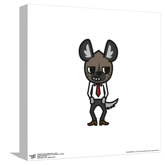 Gallery Pops Sanrio Aggretsuko - Haida Canvas Wall Art, Unframed Version, 12" x 12"