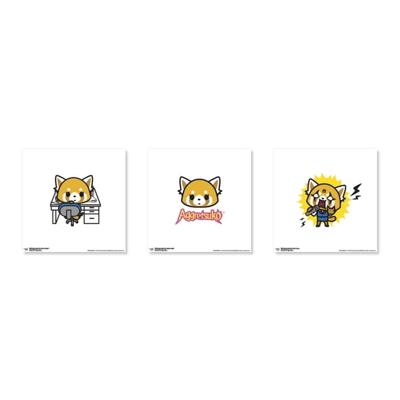Gallery Pops Sanrio Aggretsuko - Retsuko Wall Art Bundle (3-Pack)