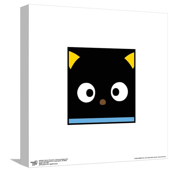 Gallery Pops Sanrio Chococat - Chococat Happy Face Canvas Wall Art, Unframed Version, 12" x 12"