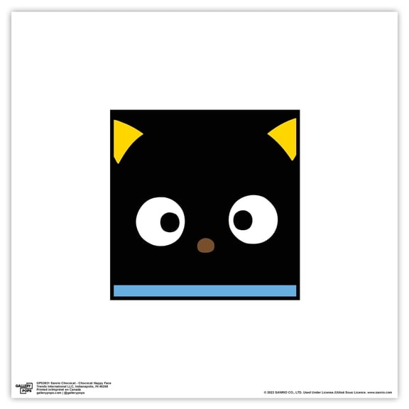 Gallery Pops Sanrio Chococat - Chococat Happy Face Wall Art, Unframed Version, 12" x 12"