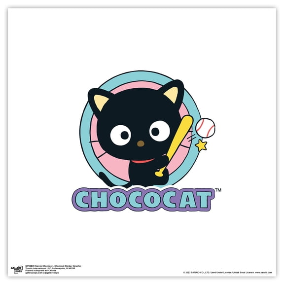 Gallery Pops Sanrio Chococat - Chococat Sticker Graphic Wall Art, Unframed Version, 12" x 12"