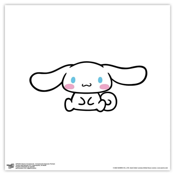 Gallery Pops Sanrio Cinnamoroll - Cinnamoroll Character Portrait Wall Art, Unframed Version, 12" x 12"