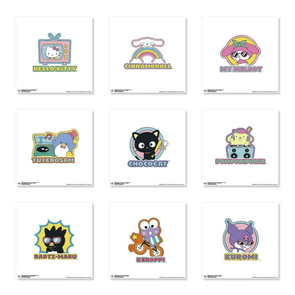 Gallery Pops Sanrio Hello Kitty - Character Sticker Wall Art Bundle (9-Pack)