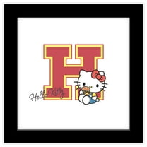 Gallery Pops Sanrio Hello Kitty - College Letter Wall Art, Black Framed Version, 12" x 12"
