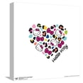thumbnail image 1 of Gallery Pops Sanrio Hello Kitty - Jungle Paradise Heart Canvas Wall Art, Unframed Version, 12" x 12", 1 of 4
