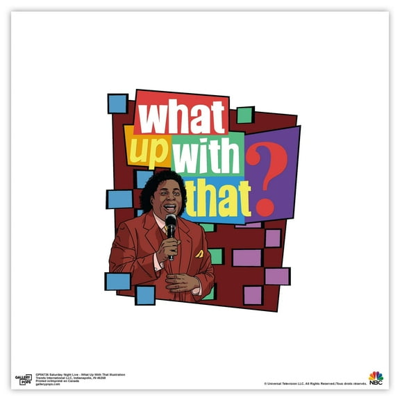 Gallery Pops Saturday Night Live - More Cowbell Illustration Wall Art, Black Framed Version, 12" x 12"