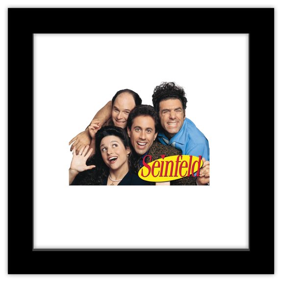 Gallery Pops Seinfeld - Group Logo Wall Art, Black Framed Version, 12" x 12"