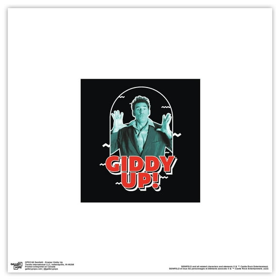 Gallery Pops Seinfeld - Kramer Giddy Up Wall Art, Unframed Version, 12" x 12"