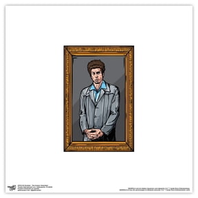 Gallery Pops Seinfeld - The Kramer Illustrated Wall Art, Unframed Version, 12" x 12"