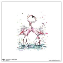 Gallery Pops Snowtap - Flamingos Wall Art, Unframed Version, 12" x 12"