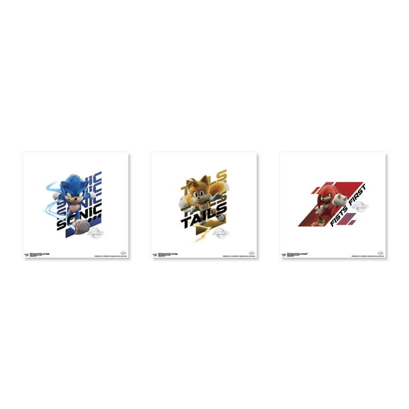 Gallery Pops Sonic The Hedgehog 3 - Graphic Wall Art Bundle (3-Pack)