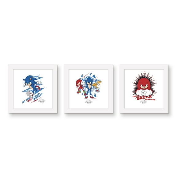 Gallery Pops Sonic The Hedgehog 3 - Team Sonic Wall Art Bundle (3-Pack)