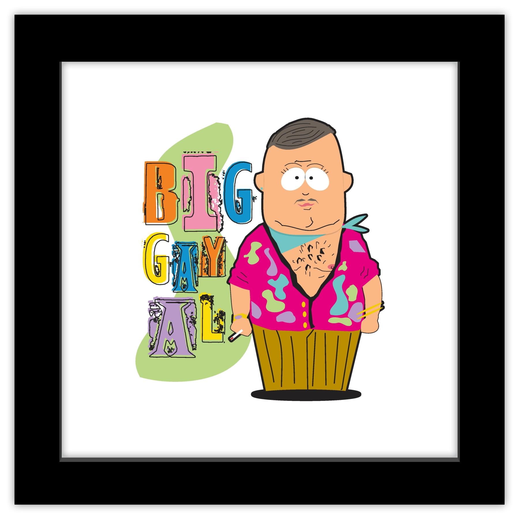 Gallery Pops South Park - Big Gay Al Wall Art, Black Framed Version, 12\, image size:1800x1800