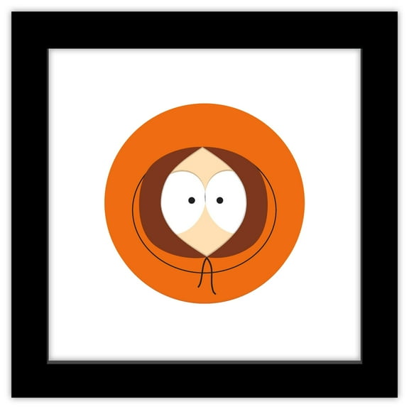 Gallery Pops South Park - Kenny Head Wall Art, Black Framed Version, 12" x 12"