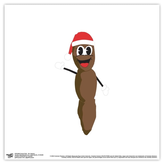 Gallery Pops South Park - Mr. Hankey Wall Art, Unframed Version, 12" x 12"