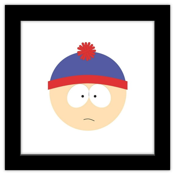 Gallery Pops South Park - Stan Head Wall Art, Black Framed Version, 12" x 12"