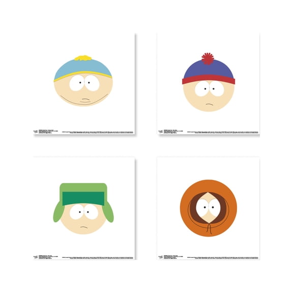 Gallery Pops South Park - The Boys Headshot Wall Art Bundle (4-Pack)