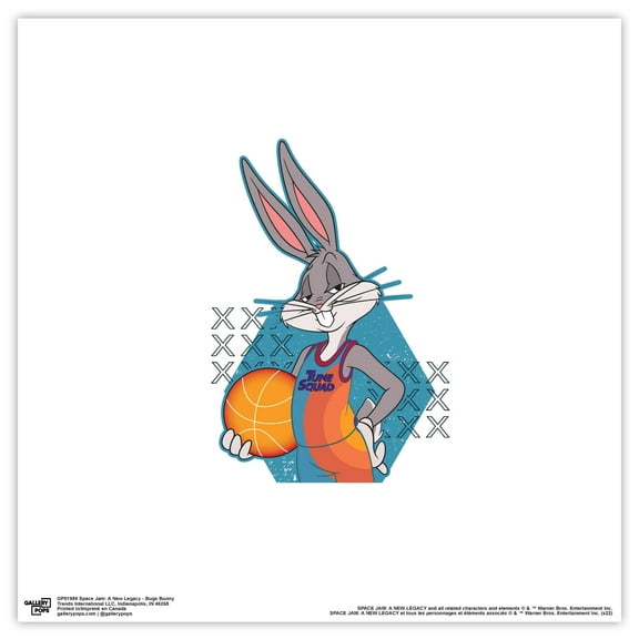 Gallery Pops Space Jam: A New Legacy - Bugs Bunny Wall Art, Unframed Version, 12" x 12"